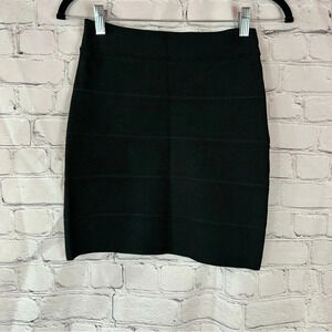 BCBGmaxazria simone bandage pencil mini black bodycon skirt sz small designer